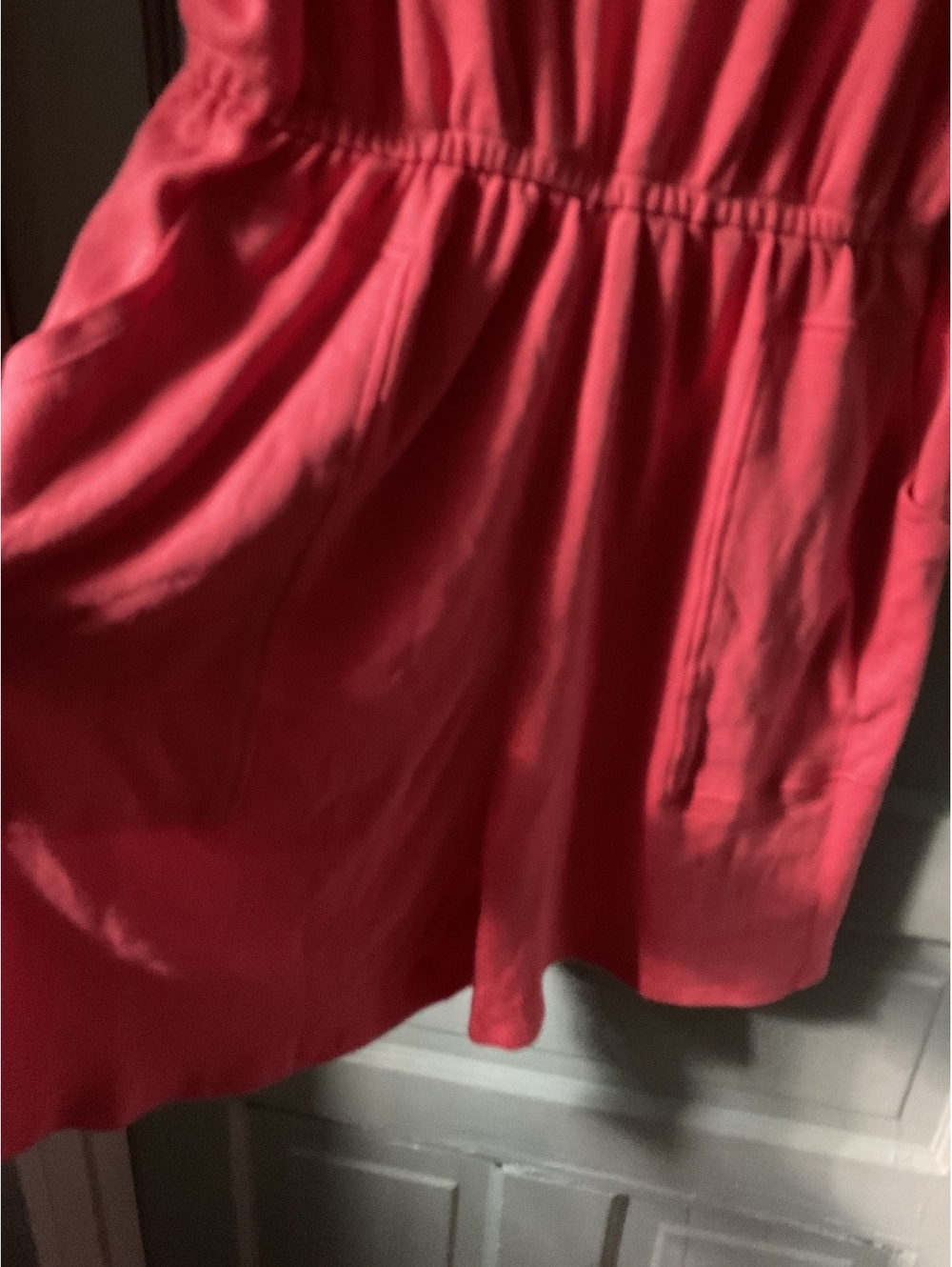 Zenana Coral V-Neck Casual Romper with Pockets, Size 1X - Picture 4 of 10